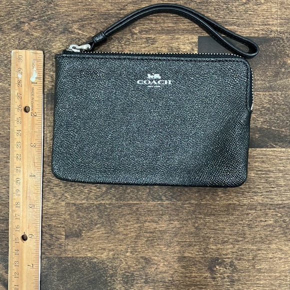 Coach Black/Silver Wristlet - Picture 2 of 6